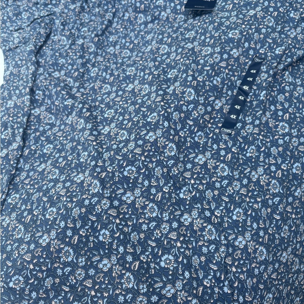 Chaps Blue Casual Button Down Shirt